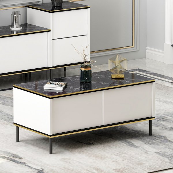 Emmi Couchtisch Wei - 90 x 45 cm