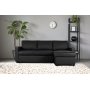 Dream Schlafsofa mit Stauraum (Diwan) - Anthrazit (ko-Leder)