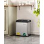 Maiken Abfalleimer 30 l - Silber/schwarz