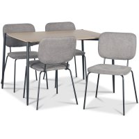 Lokrume Essgruppe 120 cm Tisch aus hellem Holz + 4 Lokrume graue Stühle Lokrume Essgruppe 120 cm Tisch aus hellem Holz + 4 Lokrume graue Stühle