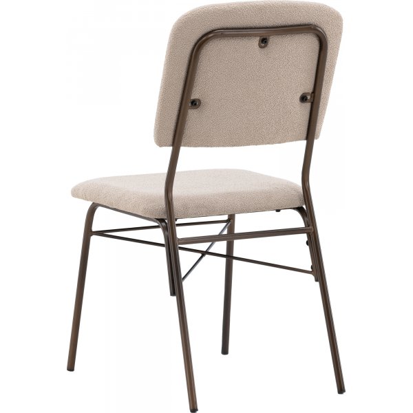 Esszimmerstuhl aus Seide - Beige