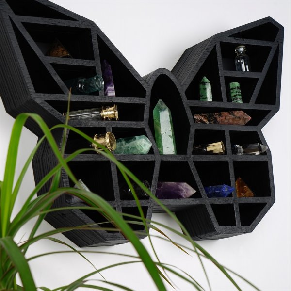 Kryptisches Wandregal 7 Schwarz