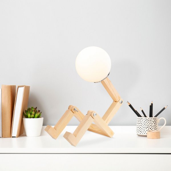 Milet Tischlampe opal - Natur