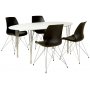 Brick Ovaler Esstisch 180 cm - wei / Chrom