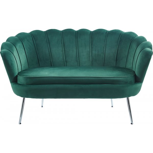 Kingsley 2-Sitzer-Sofa in Samt - Gr�n / Chrom