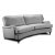 Howard Luxor gebogenes 4-Sitzer-Sofa 240cm - frei whlbare Farbe + Mbelpflegeset fr Textilien