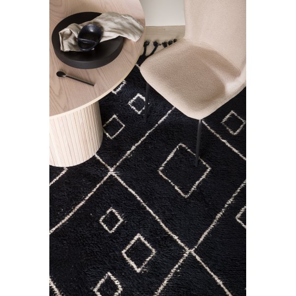 Wollteppich David - Schwarz/Weiß Wollteppich David - Schwarz/Weiß