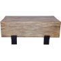 Wood Couchtisch - Natrliches Holz/schwarz + Mbelfe