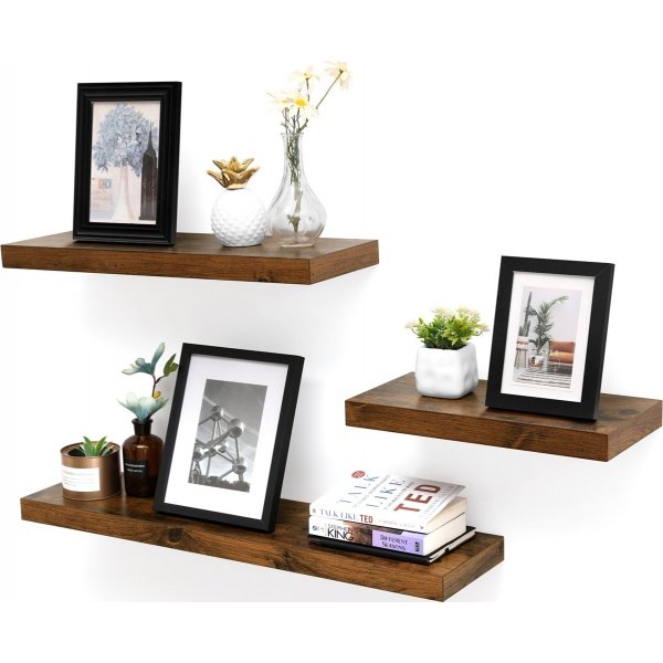 Sussex Wandregal 80 x 20 cm - Braun