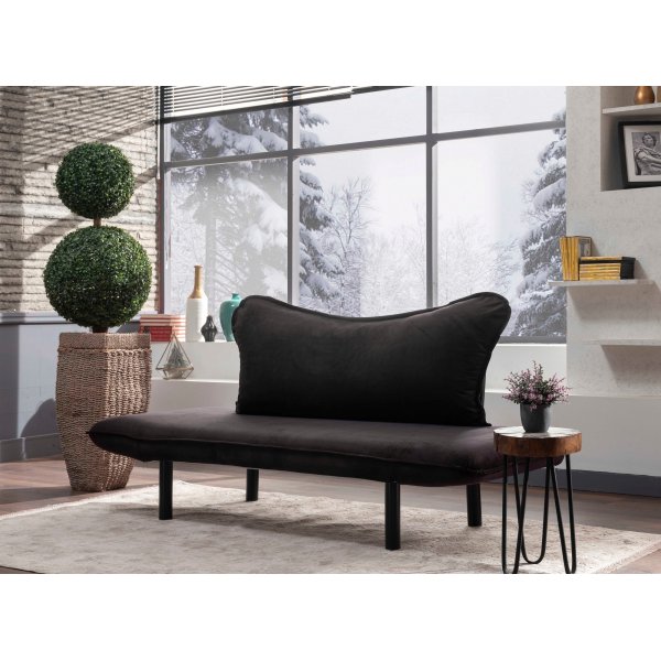 Chatto 2-Sitzer Schlafsofa - Schwarz