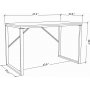 Layton Schreibtisch 120 x 60 cm - Schwarz/Anthrazit