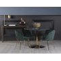 Plaza Essgruppe, Marmortisch mit 4 Plaza Samtsthlen - Grn/Grau/Braun