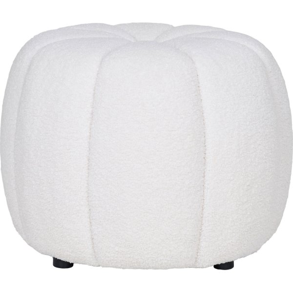 Paisley-Pouf - gebrochenes Wei