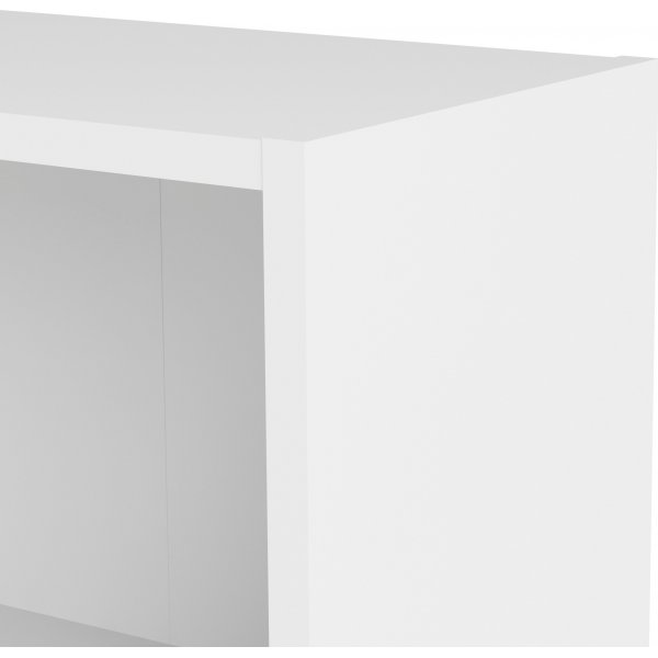 Einfaches niedriges und breites B�cherregal - Wei�