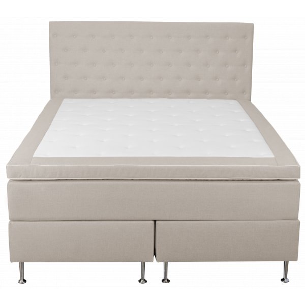 Bett 160x200 cm beige 5-Zonen