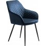 Florida-Sessel aus blauem Samt