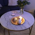 Kundenbild Accent Couchtisch rund 85 - weißer marmor/Messingfarben