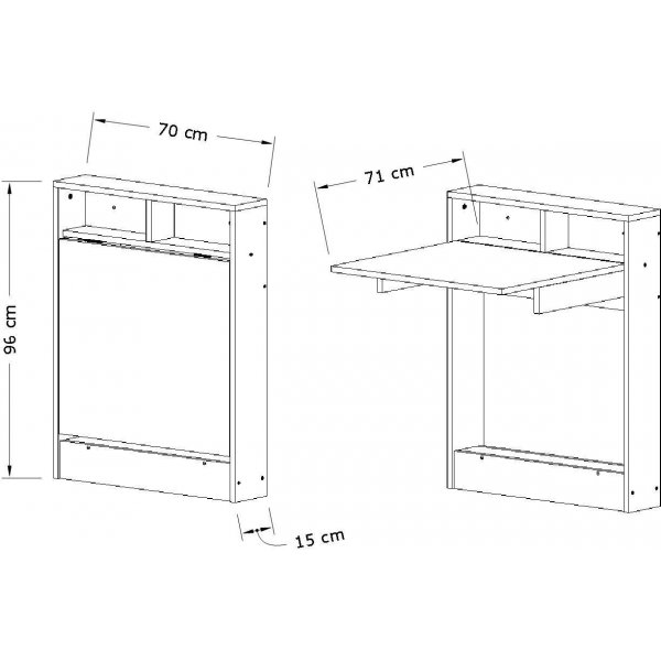 Klapptisch mit Klammern - Carrara-Marmor Klapptisch mit Klammern - Carrara-Marmor