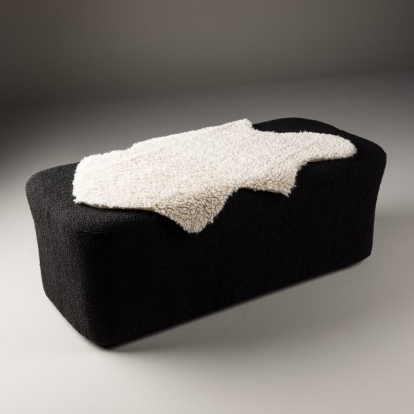 Plaid Katy 60x90 cm - Weißes Schaffellimitat Plaid Katy 60x90 cm - Weißes Schaffellimitat