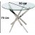 Charlotte runder Esstisch 90 cm - Chrom / Glas
