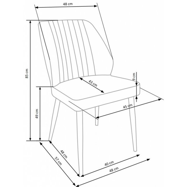 Cadeira Esszimmerstuhl 432 - Grau Cadeira Esszimmerstuhl 432 - Grau