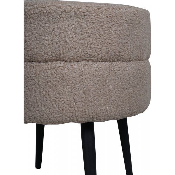 Pouf Mariana - Beigefarbener Teddy