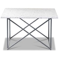 Terrazzo Couchtisch 75x75cm - Bianco Terrazzo & Fußkreuz Chrom Terrazzo Couchtisch 75x75cm - Bianco Terrazzo & Fußkreuz Chrom