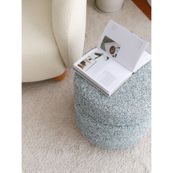Boum Pouf mit Beinen - Blau/Grau Boum Pouf mit Beinen - Blau/Grau