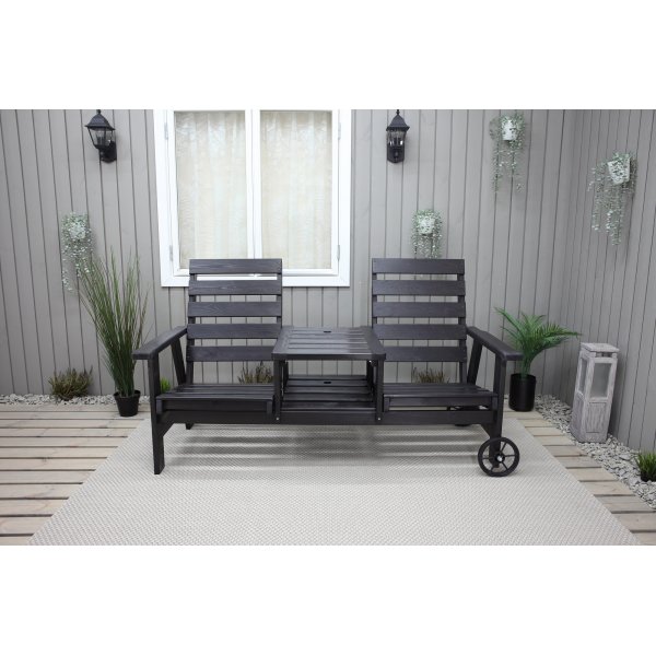 Kingdom Ausziehsofa - Schwarz