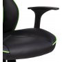 Vayne schwarzer Gaming-Stuhl mit grnen Details