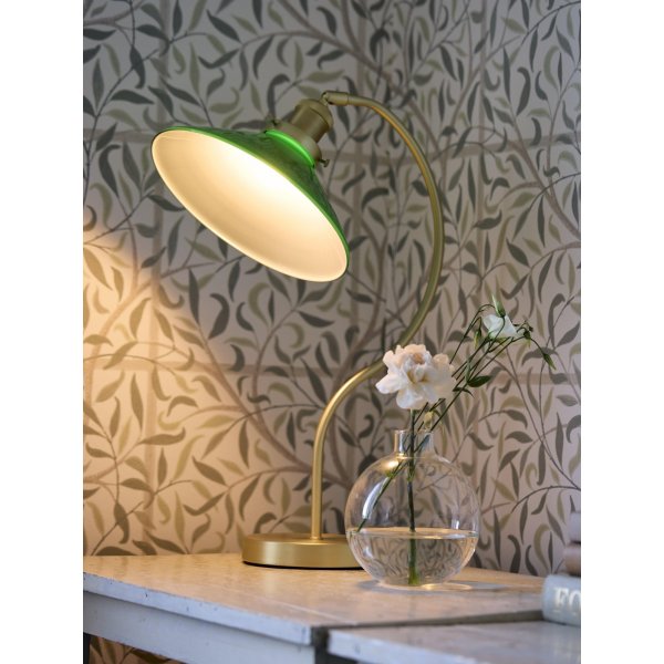 Axel Tischlampe - Gr�n/Messing - 25 cm
