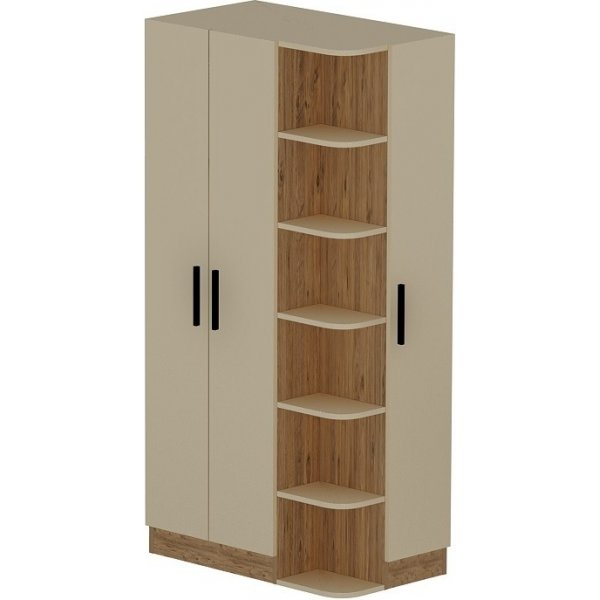 Luses Kleiderschrank - Kiefer/Beige Luses Kleiderschrank - Kiefer/Beige