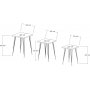 Mali Tisch 32/36/40 x 32/36/40 cm - Schwarz/Walnuss
