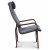 Fushion Sessel in Skandinaviengrau aus Schaffell - Nussbaum dunkel + Mbelpflegeset fr Textilien