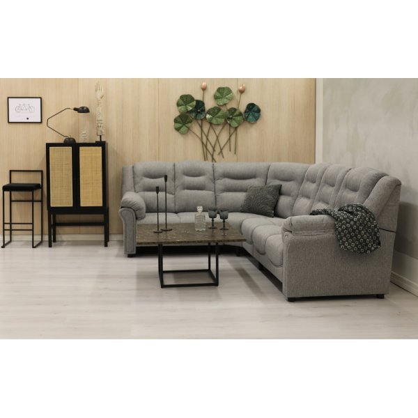 Ecksofa Peking - Grau + Fleckentferner fr Mbel