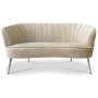 Snckan 2-Sitzer Sofa - Beiger Samt / Chrom