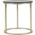 Accent runde Lampe Tisch D50 cm - Grau Marmor / Messing