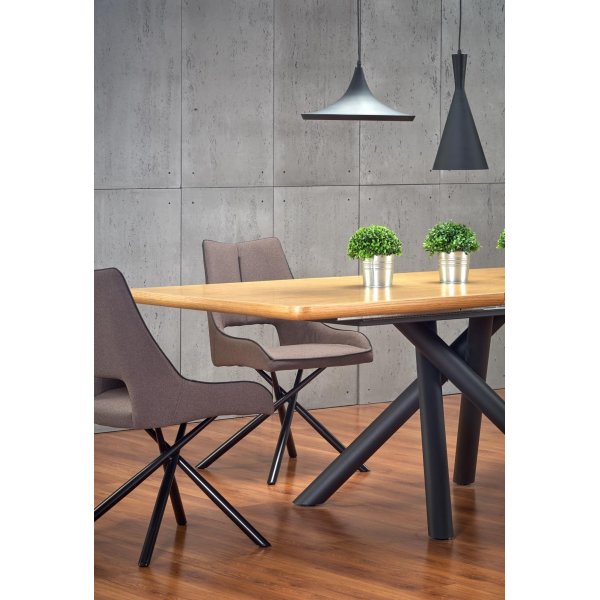 Tapper Esstisch 160-200 x 90 cm - Eiche/schwarz Tapper Esstisch 160-200 x 90 cm - Eiche/schwarz