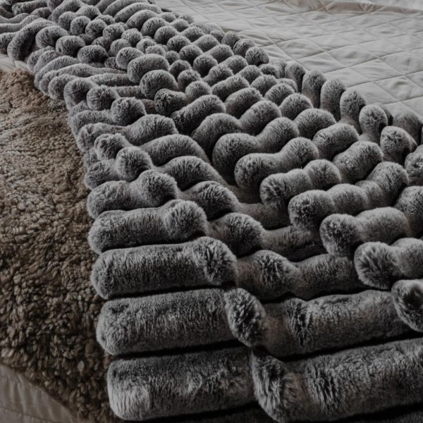 Rocky Plaid Smoke - 120 x 180 cm