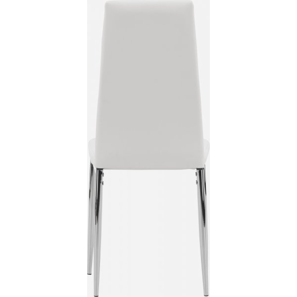 Rauten-Esszimmerstuhl - Silber/Wei