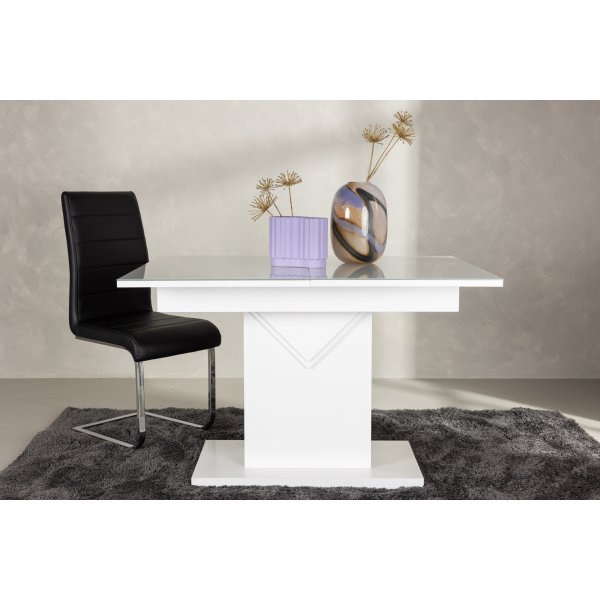 Pluto Esstisch 120-160 x 90 cm - Weiß Pluto Esstisch 120-160 x 90 cm - Weiß