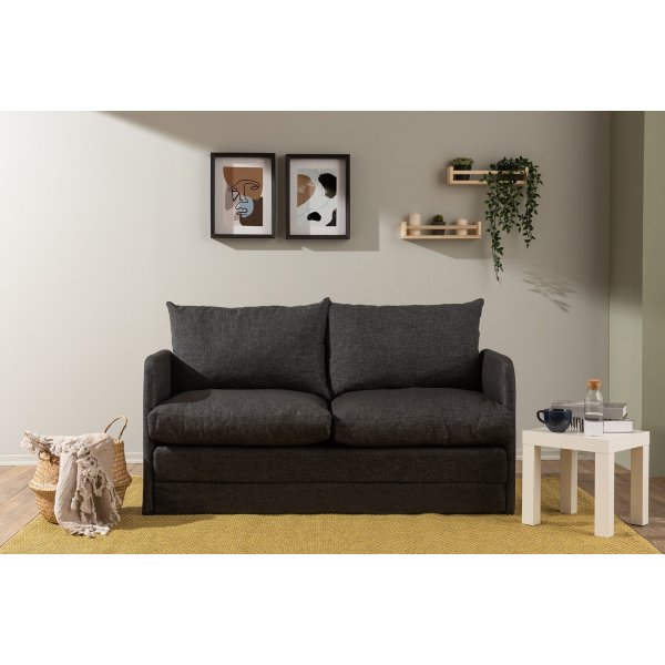 Saga 2-Sitzer-Schlafsofa XL - Dunkelgrau