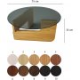 Mia Couchtisch 75 cm - Eiche/rauchfarbenes Glas
