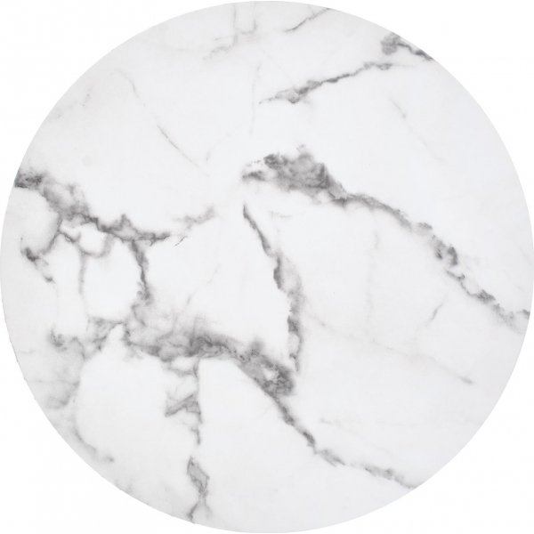 Grande Couchtisch Ø56 cm - Weißer Marmor/Schwarz Grande Couchtisch Ø56 cm - Weißer Marmor/Schwarz