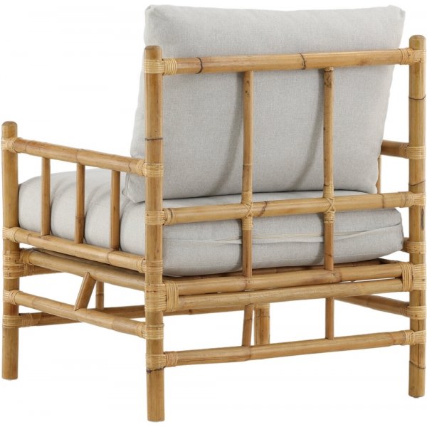 Sessel aus Rohrgeflecht - Hellgrau/Natur Sessel aus Rohrgeflecht - Hellgrau/Natur