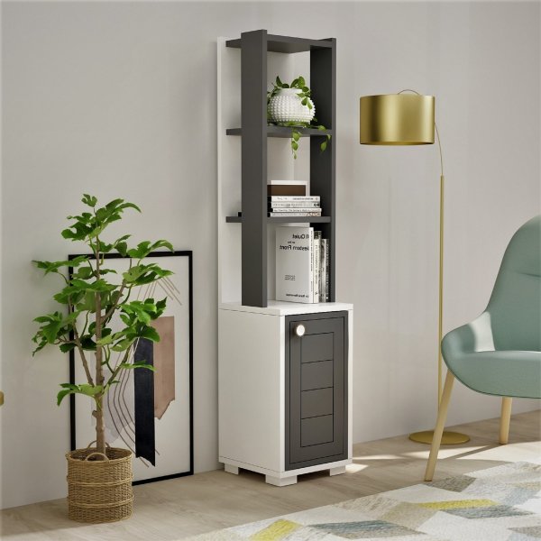 Canard Bcherregal - Wei/Anthrazit