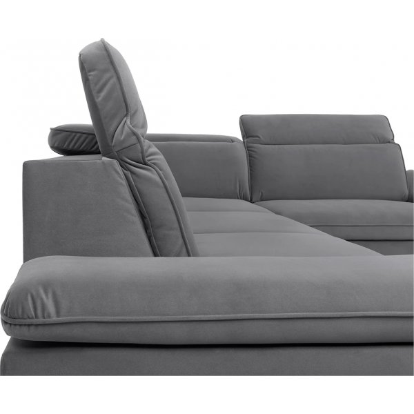Darby Ecksofa rechts - Grau