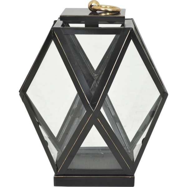 Diamantlaterne groß - Antikschwarz/Messing Diamantlaterne groß - Antikschwarz/Messing