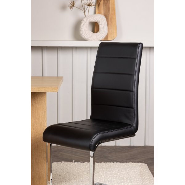 Tempo Esszimmerstuhl - Schwarzes PU Tempo Esszimmerstuhl - Schwarzes PU