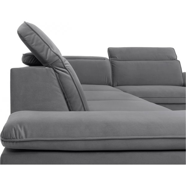 Darby Ecksofa rechts - Grau